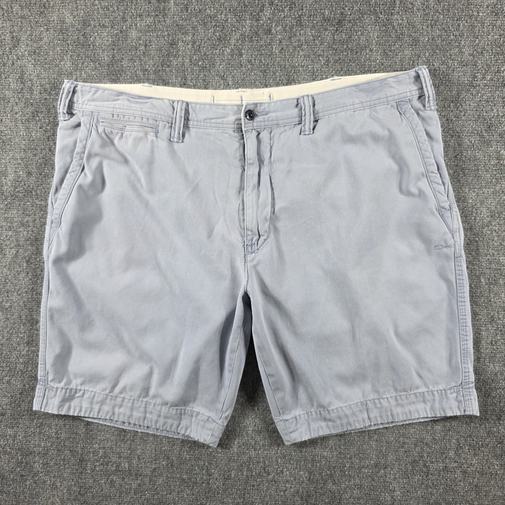 POLO RALPH LAUREN 100% COTTON RELAXED FIT CHINO SHORTS LIGHT BLUE TWILL